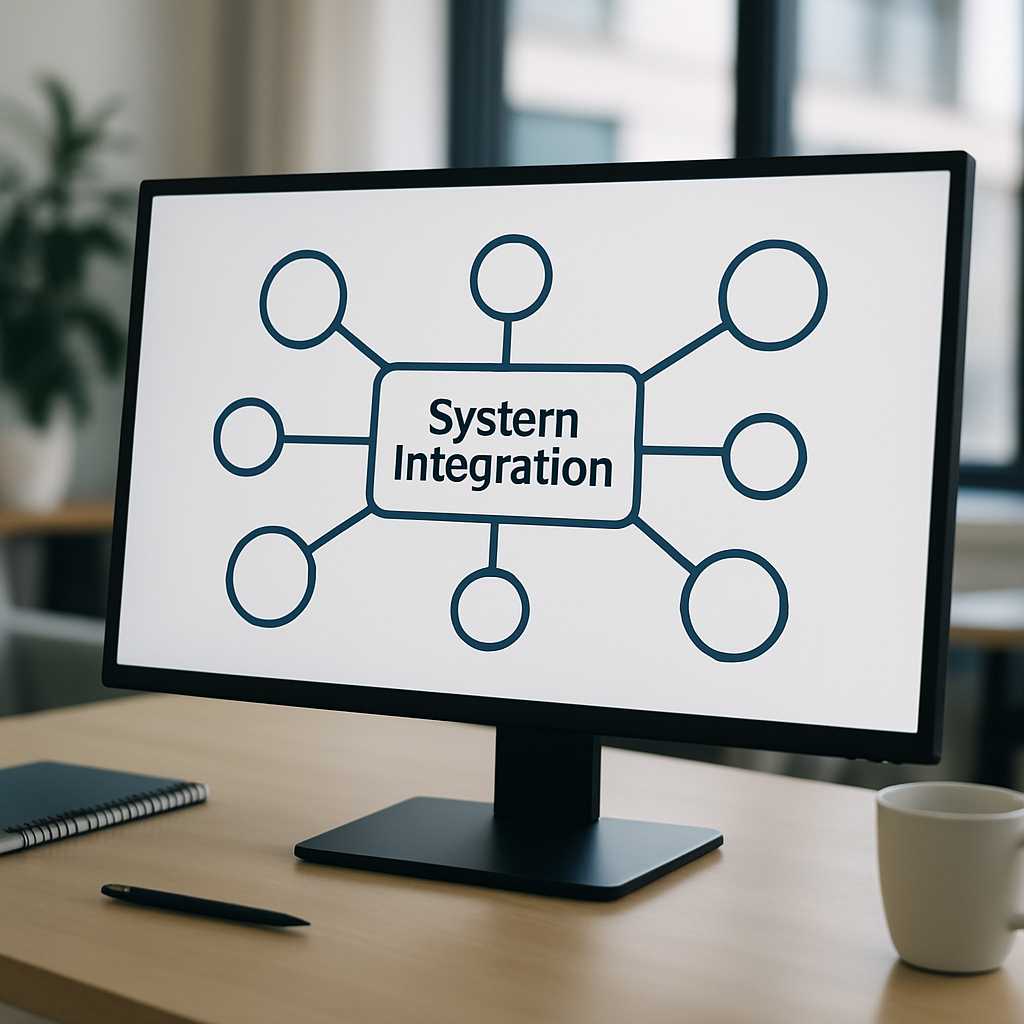 CRM integration diagram on screen